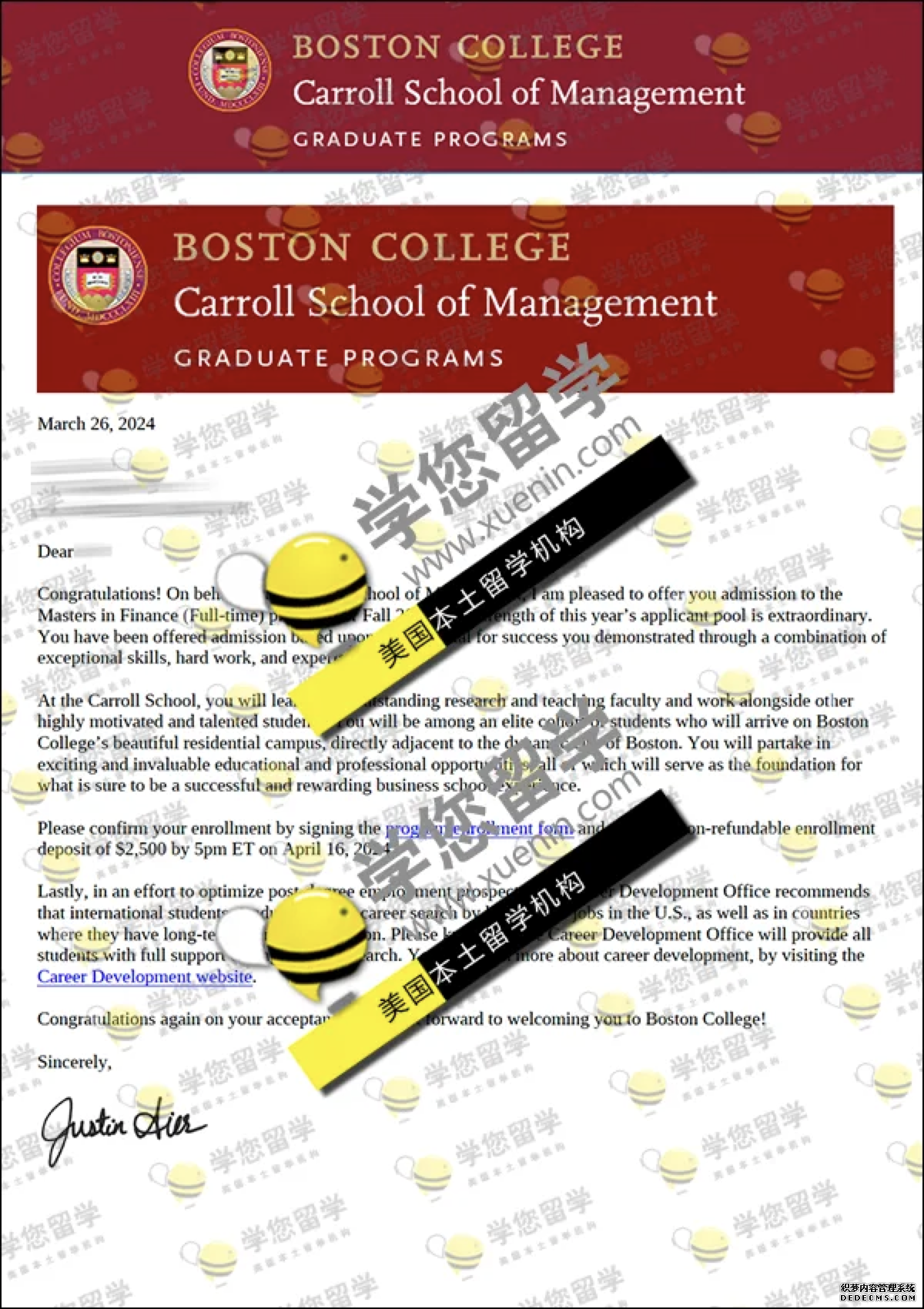 波士顿学院｜U.S. News全美排名第39，独家解析「金融学」硕士录取案例！