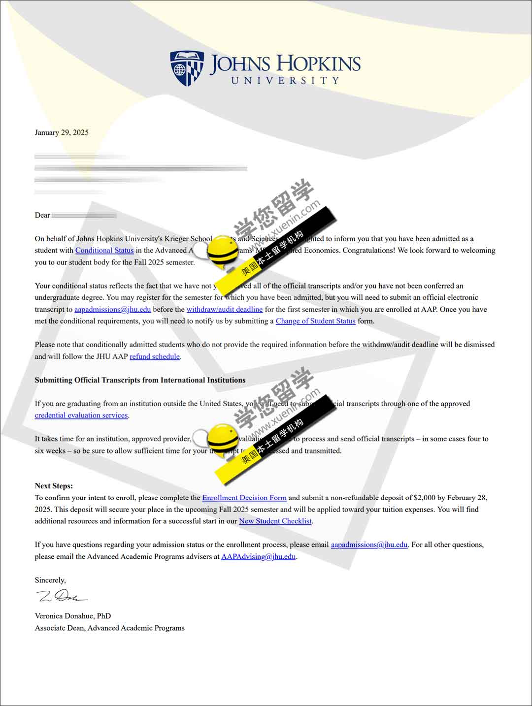 2025fall_约翰霍普金斯大学JHU经济学AD录取+1 收藏超值得！