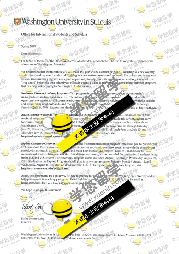WU-祝贺D同学取得2018 圣路易斯华盛顿大学 本科AD一枚
