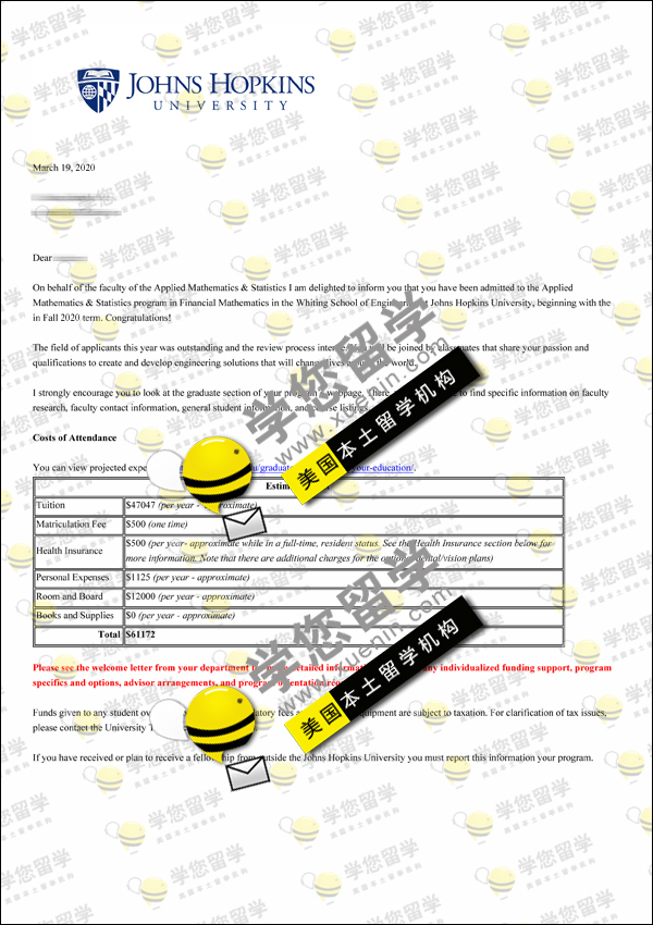 GPA3.55，无paper，获得 约翰霍普金斯大学 应用数学与统计学录取