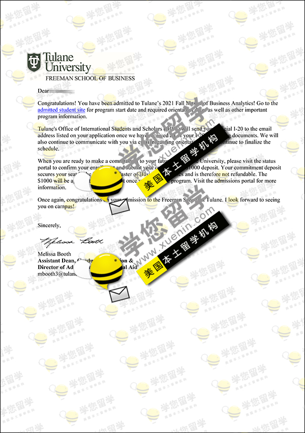Tulane-H同学喜提 杜兰大学 BA项目硕士录取一枚