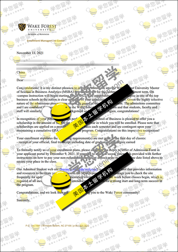 GMAT680,无工作经验,喜获 维克森林大学BA_录取一枚